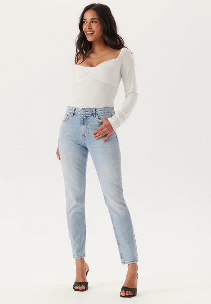 Dames Slim Fit Jeans | Hoge Taille | Lichtblauw