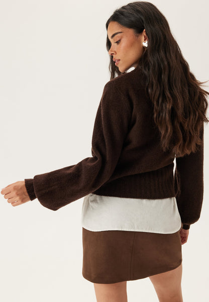 Dames Sweater | Gebreid | Bruin