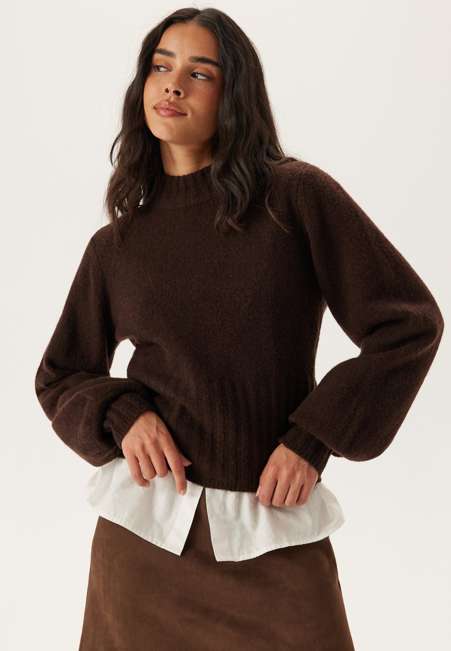Dames Sweater | Gebreid | Bruin