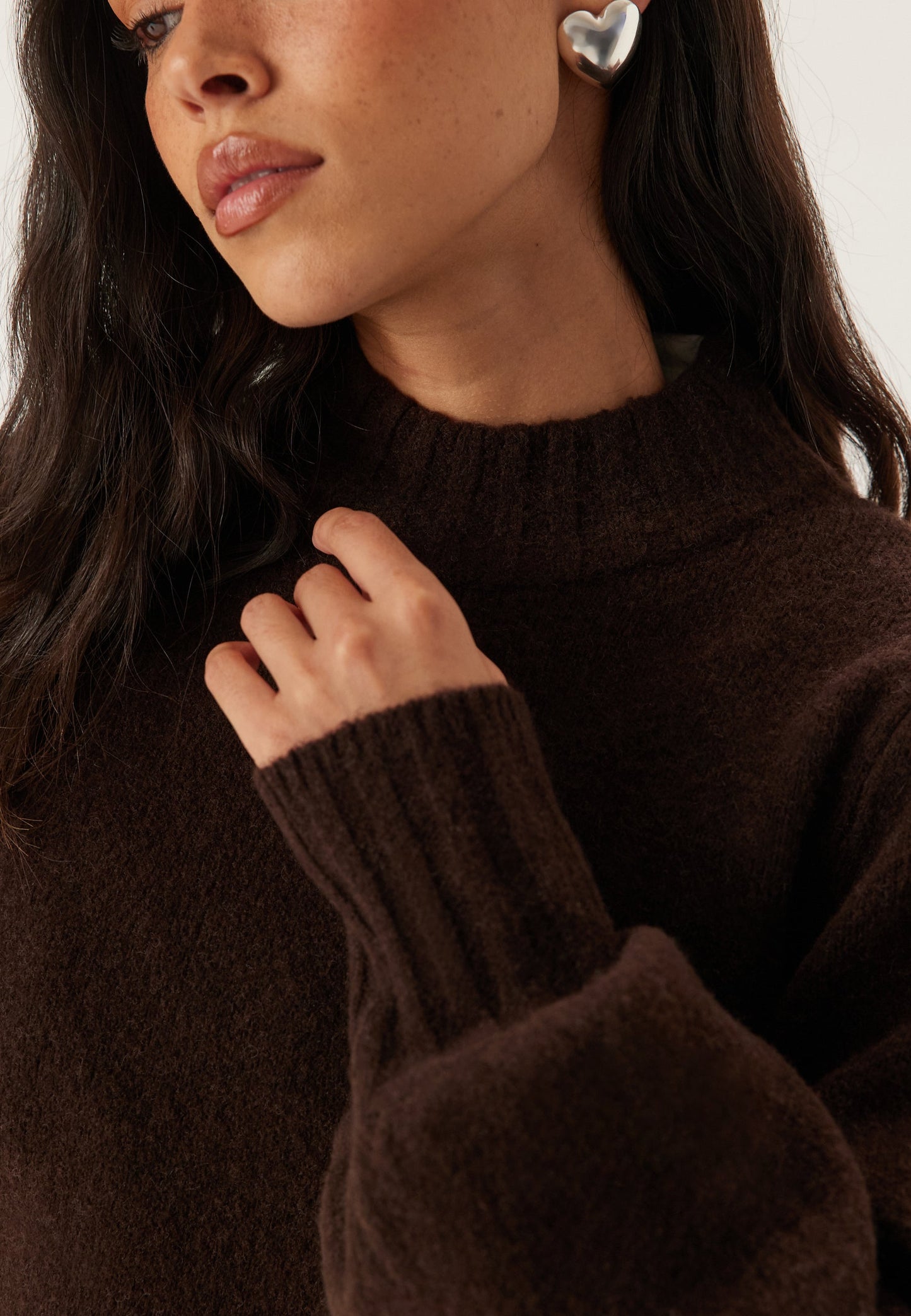Dames Sweater | Gebreid | Bruin