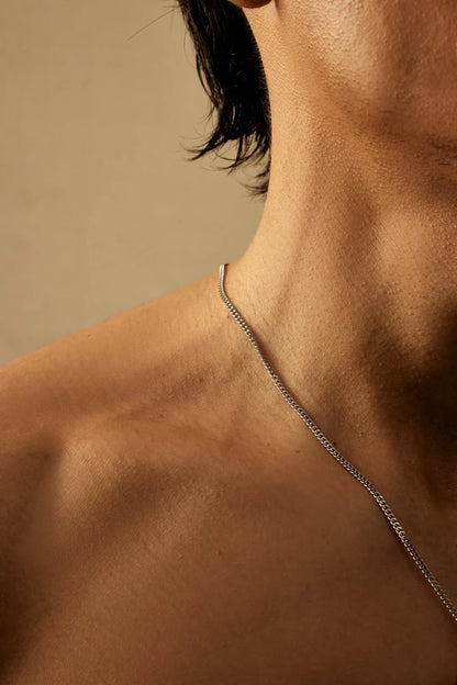 Senna | Mannen zilveren schelp ketting