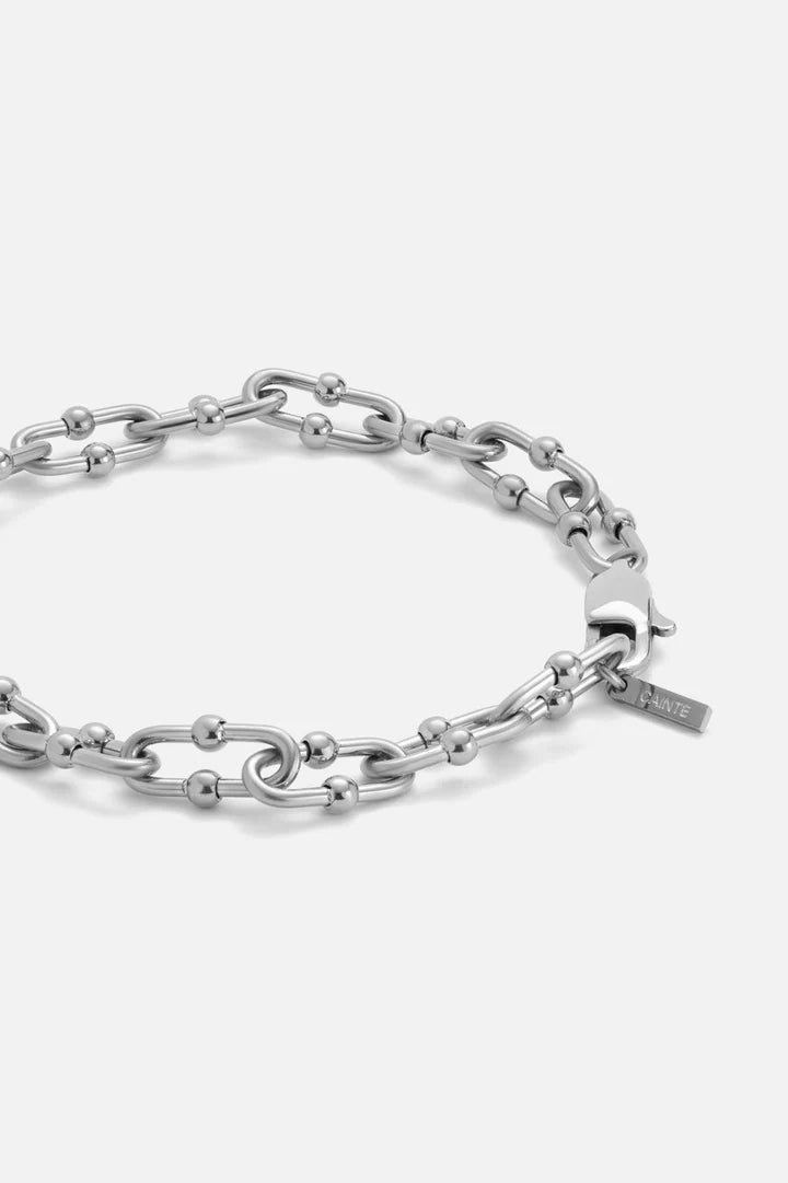 Sander | Mannen zilver metalen patroon armband