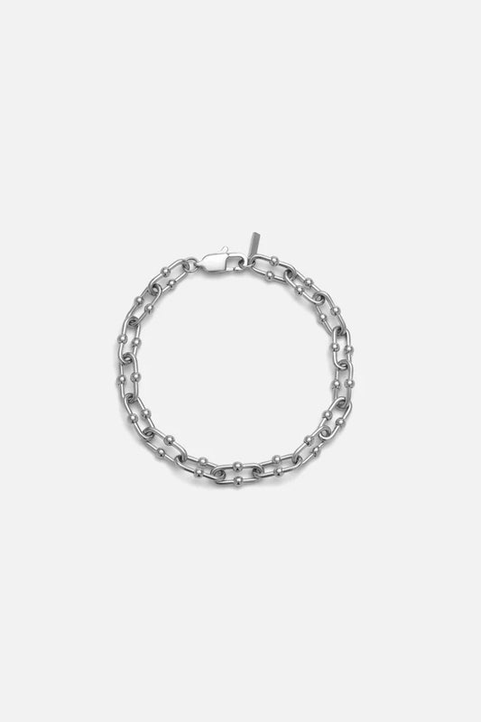 Sander | Mannen zilver metalen patroon armband