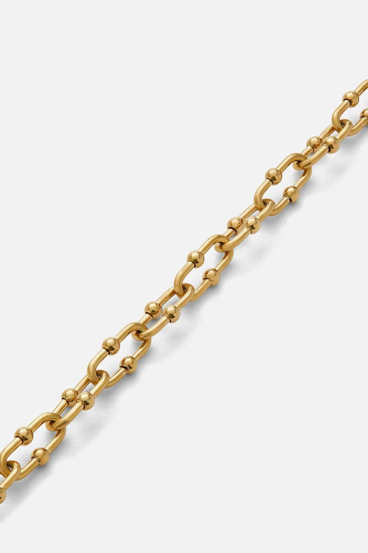 Luan | Mannen gouden metalen patroon armband