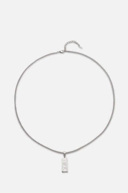 Alex | Mannen ziveren biljet ketting
