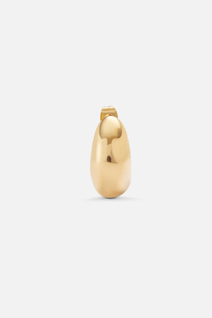 Gota | Dames oorbel met vloeiende vorm | Goudkleurig