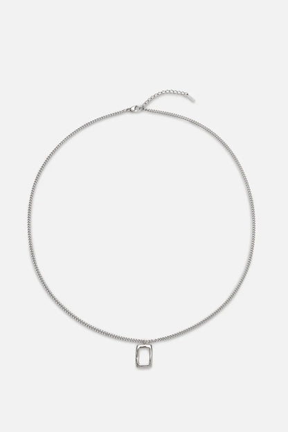Daniel | Mannen zilveren kader ketting