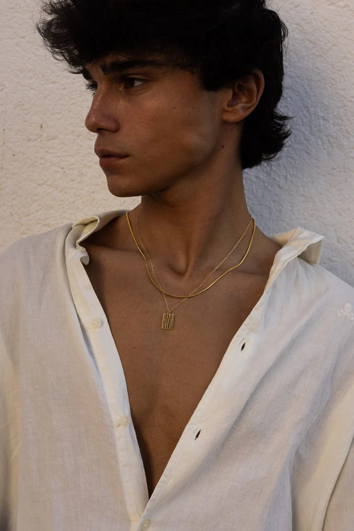 Checo | Mannen gouden bamboe ketting