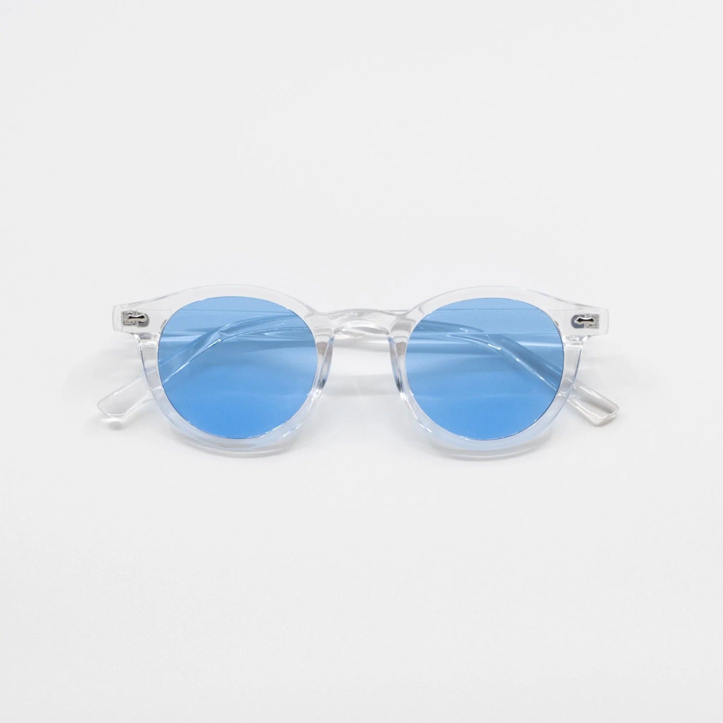 Ocean | Zonnebril met blauwe glazen | Transparant blauw montuur