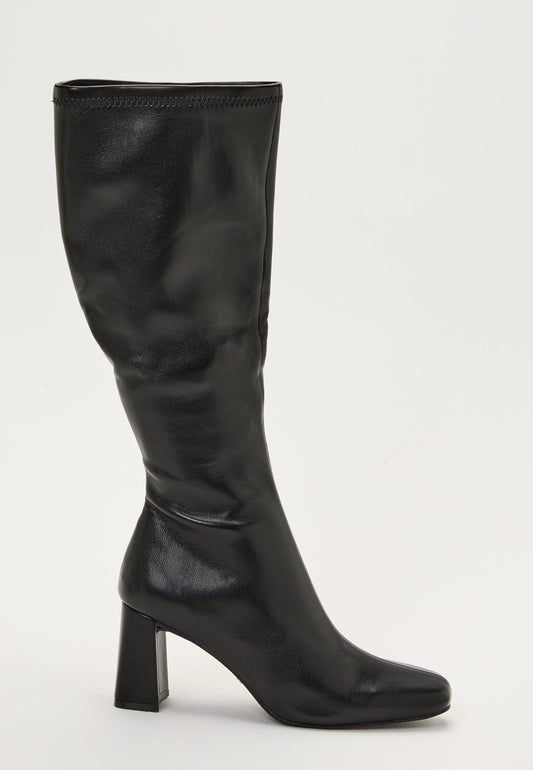 Dames lange Laarzen | Kunstleer | Zwart | Elegante Stijl