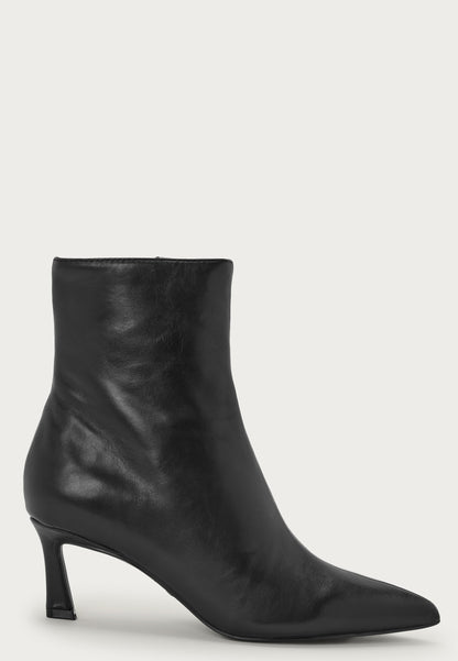 Dames enkellaarsjes | Kunstleer | Zwart | Elegante Ritsluiting