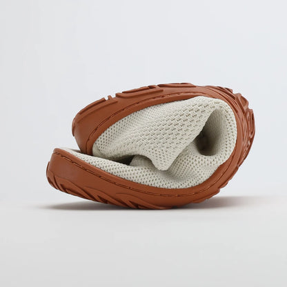 Barefoot Yogaschoenen | Flexibele Zool | Wit met Terracotta Zool